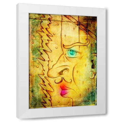 Gangsta man 1 White Modern Wood Framed Art Print by Kulik, Rafal