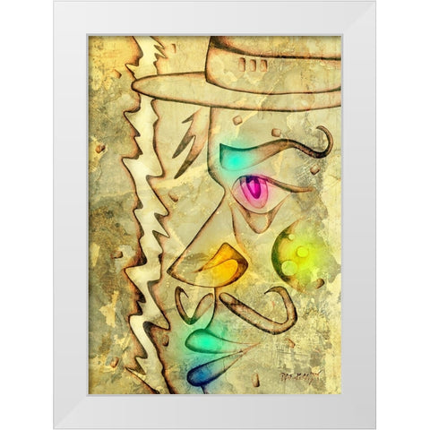 Gangsta man 2 White Modern Wood Framed Art Print by Kulik, Rafal
