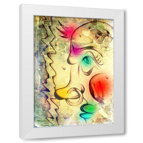 Gangsta man 3 White Modern Wood Framed Art Print by Kulik, Rafal