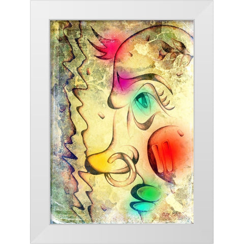 Gangsta man 3 White Modern Wood Framed Art Print by Kulik, Rafal