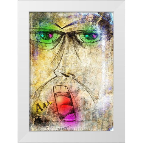 The scream art White Modern Wood Framed Art Print by Kulik, Rafal