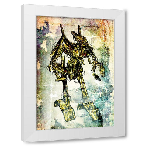 Cyborg Ree-Kaa White Modern Wood Framed Art Print by Kulik, Rafal