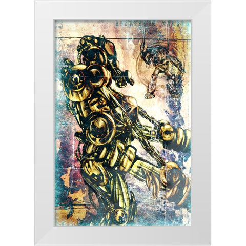 Borg T10 cyborg White Modern Wood Framed Art Print by Kulik, Rafal