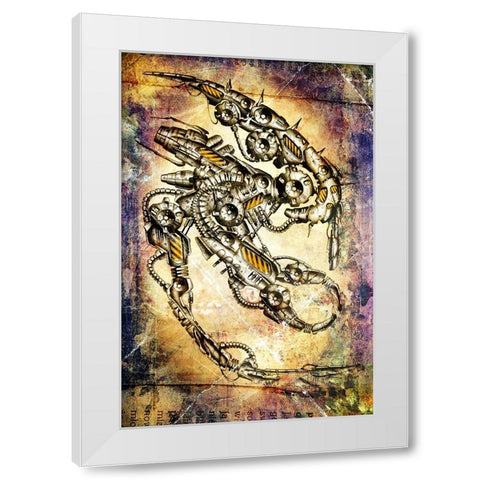 Tekton 18 cyborg White Modern Wood Framed Art Print by Kulik, Rafal