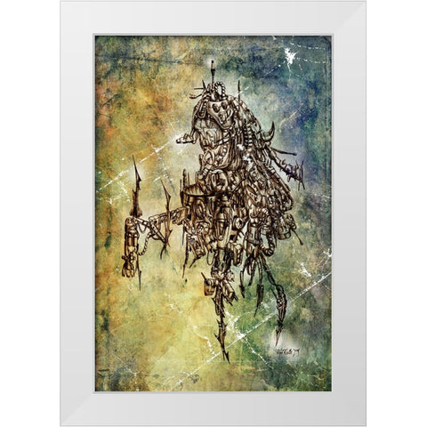 Alien odl fashion White Modern Wood Framed Art Print by Kulik, Rafal