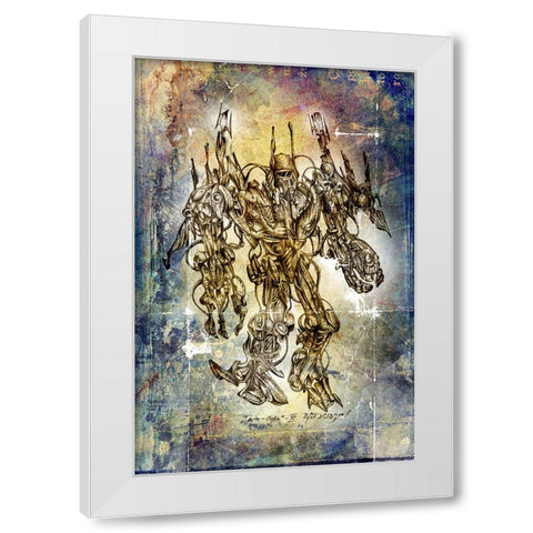 Terra Cybo 11 White Modern Wood Framed Art Print by Kulik, Rafal