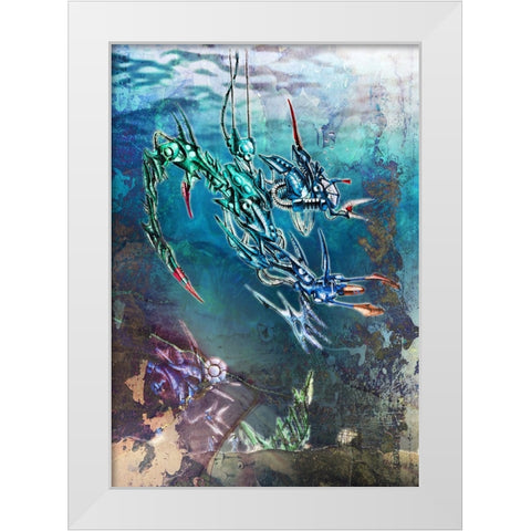 Deep 1 White Modern Wood Framed Art Print by Kulik, Rafal