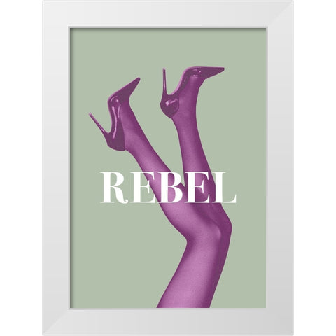 Rebel 1 White Modern Wood Framed Art Print by Pictufy Studio III