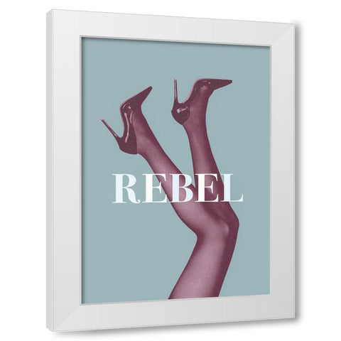 Rebel 4 White Modern Wood Framed Art Print by Pictufy Studio III