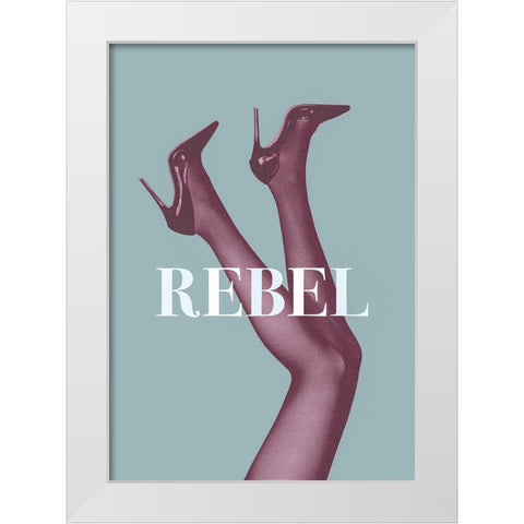 Rebel 4 White Modern Wood Framed Art Print by Pictufy Studio III