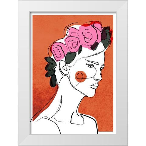 Amor White Modern Wood Framed Art Print by Treechild