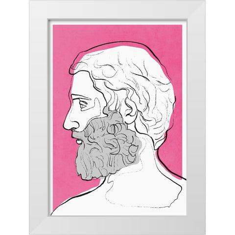 Aares White Modern Wood Framed Art Print by Treechild