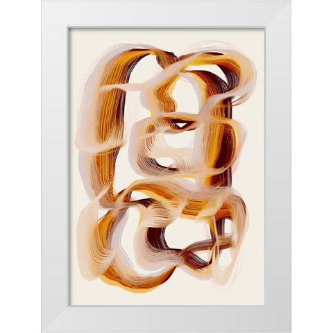 Caramel White Modern Wood Framed Art Print by Treechild