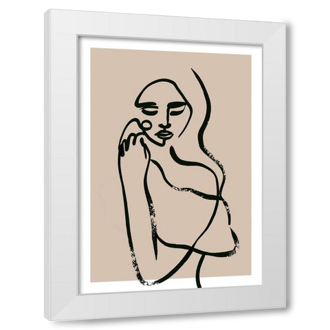 Desire White Modern Wood Framed Art Print by Treechild