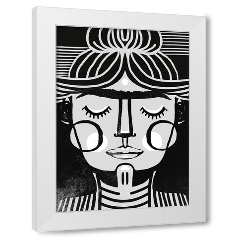 Dreaming Frida White Modern Wood Framed Art Print by Treechild