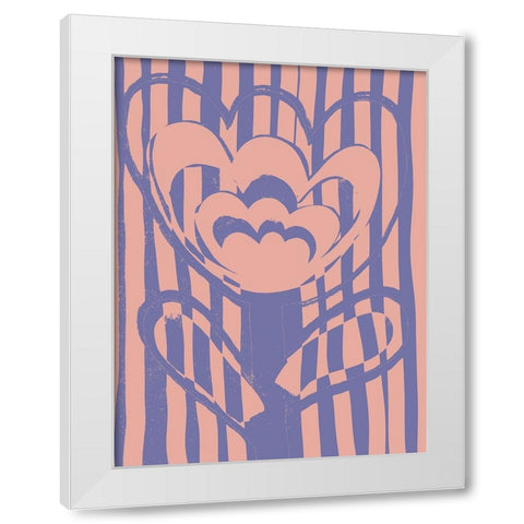 Giant Flower White Modern Wood Framed Art Print by Treechild