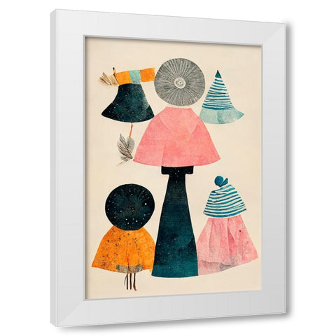 Giant Mushroom White Modern Wood Framed Art Print by Treechild