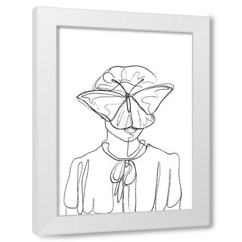 Hidden White Modern Wood Framed Art Print by Treechild