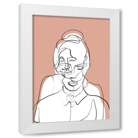 Hold On White Modern Wood Framed Art Print by Treechild