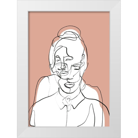 Hold On White Modern Wood Framed Art Print by Treechild