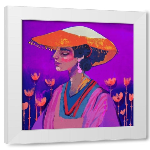 In The Garden Of Mortella White Modern Wood Framed Art Print by Treechild
