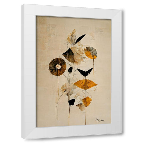 Kukkia White Modern Wood Framed Art Print by Treechild