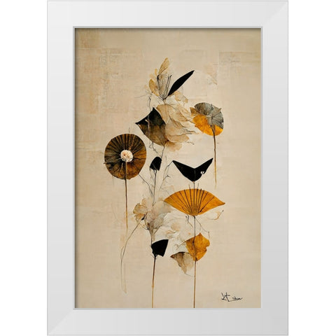 Kukkia White Modern Wood Framed Art Print by Treechild