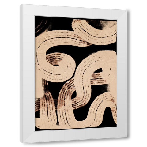Paths White Modern Wood Framed Art Print by Treechild