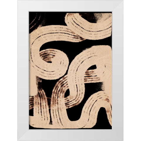 Paths White Modern Wood Framed Art Print by Treechild