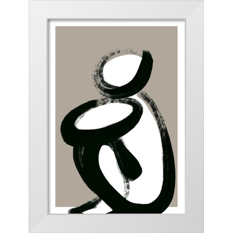 Sit And Wait White Modern Wood Framed Art Print by Treechild