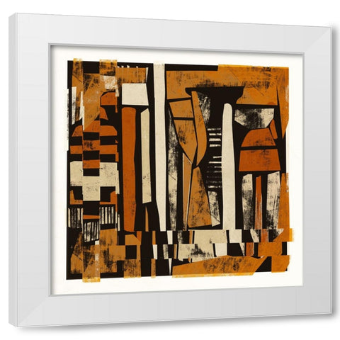 Small Pieces White Modern Wood Framed Art Print by Treechild