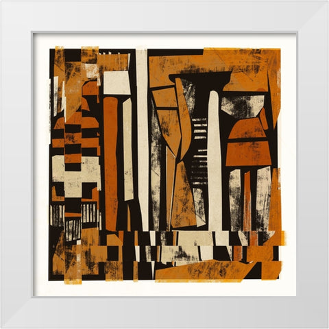 Small Pieces White Modern Wood Framed Art Print by Treechild
