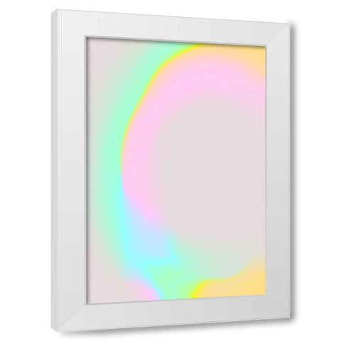 Space No 8 White Modern Wood Framed Art Print by Treechild