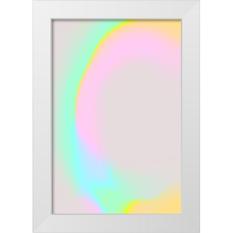 Space No 8 White Modern Wood Framed Art Print by Treechild