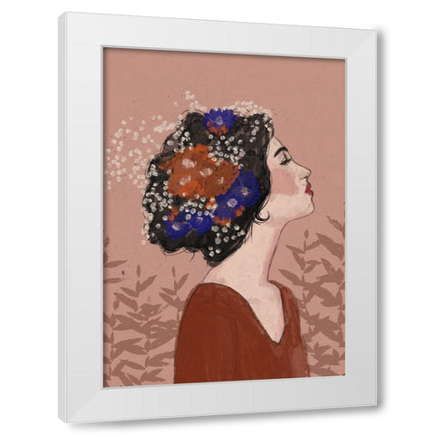 Summer Night White Modern Wood Framed Art Print by Treechild
