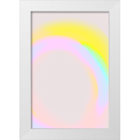 Space No 7 White Modern Wood Framed Art Print by Treechild
