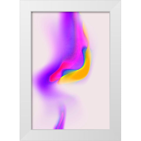 Space No 1 White Modern Wood Framed Art Print by Treechild