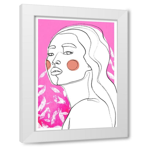 Stay White Modern Wood Framed Art Print by Treechild