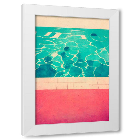 Swimming Pool White Modern Wood Framed Art Print by Treechild