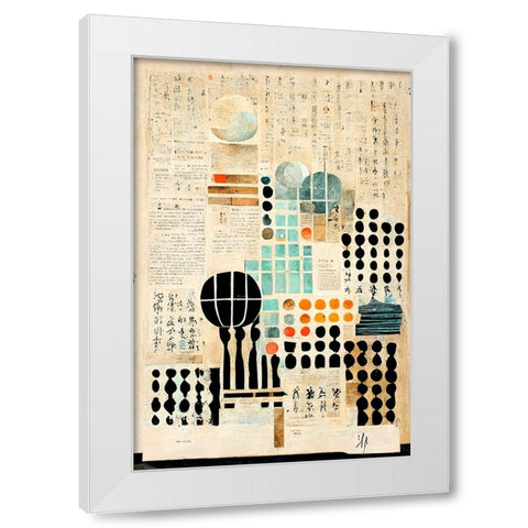 The Formula White Modern Wood Framed Art Print by Treechild