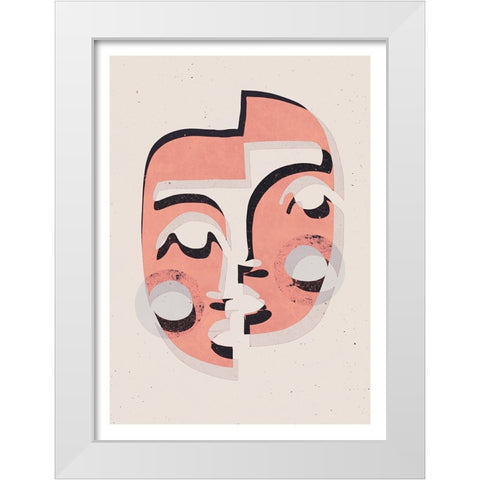 The Mask (Light) White Modern Wood Framed Art Print by Treechild