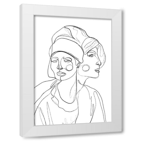 Then And Now White Modern Wood Framed Art Print by Treechild