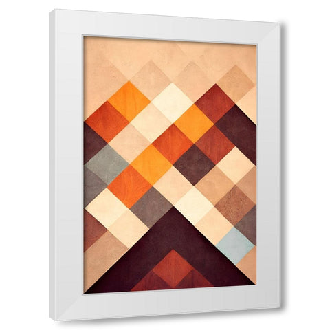 The Pyramid White Modern Wood Framed Art Print by Treechild
