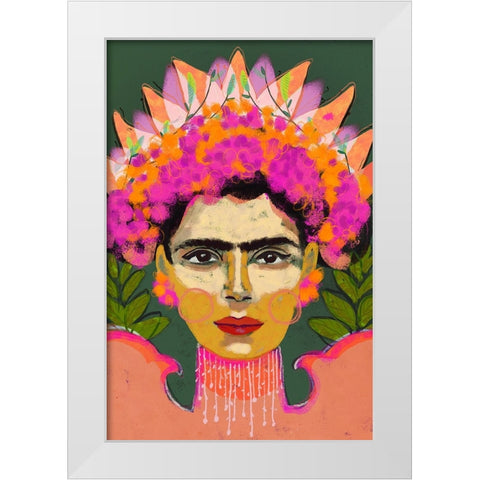 The Sense Of Colors White Modern Wood Framed Art Print by Treechild
