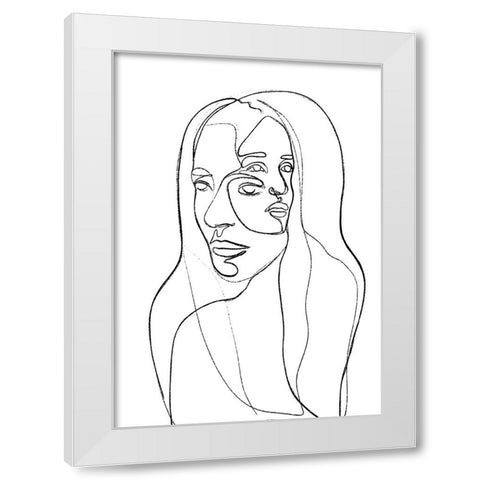 Thoughts White Modern Wood Framed Art Print by Treechild