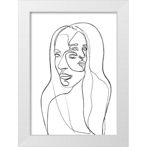 Thoughts White Modern Wood Framed Art Print by Treechild