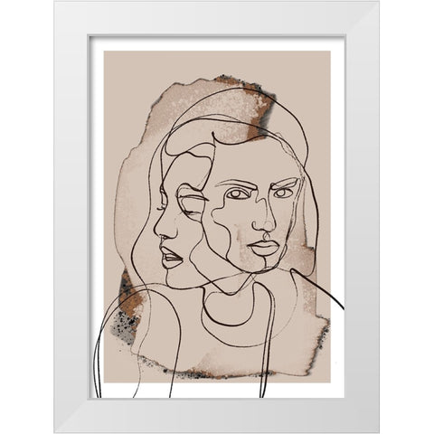 Time Whispers White Modern Wood Framed Art Print by Treechild