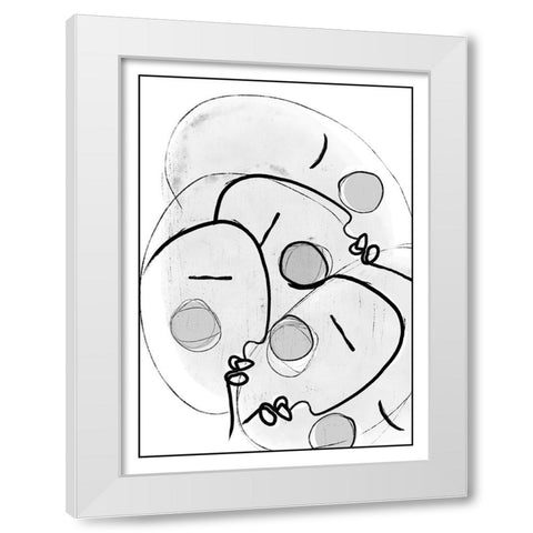 Together White Modern Wood Framed Art Print by Treechild