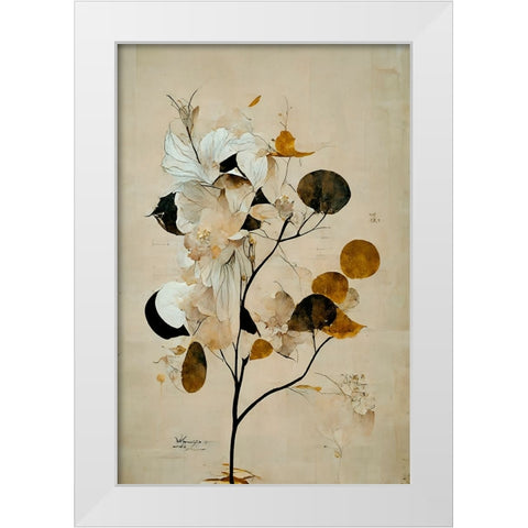 Tree Of Luck White Modern Wood Framed Art Print by Treechild