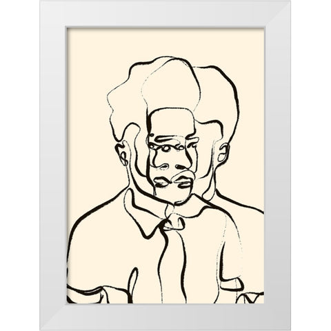 The Past And The Future White Modern Wood Framed Art Print by Treechild